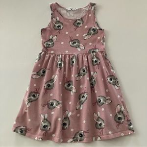 H&M Girls 6-8 Pink Bunny Dress